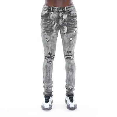 Cult Of Individuality Punk Super Skinny Belted Stretch In Multi