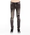 Cult Of Individuality Punk Super Skinny In Flint Black Jeans In Black