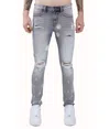 Cult Of Individuality Punk Super Skinny Stretch In Bleach In Blue