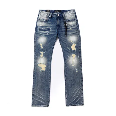 Cult Of Individuality Rebel Straight Jeans In Blue