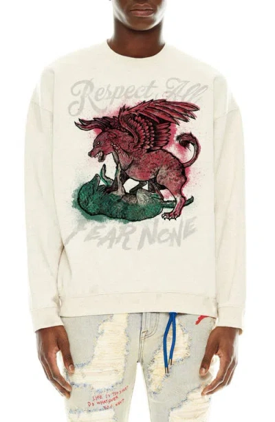 Cult Of Individuality Respect All Graphic Sweatshirt In Winter White