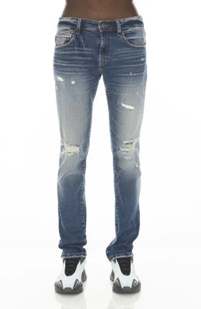 CULT OF INDIVIDUALITY CULT OF INDIVIDUALITY ROCKER SLIM FIT RIPPED JEANS