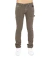 Cult Of Individuality Rocker Slim Rigid 'lucky Bastard' In Army Green In Green