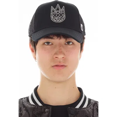 Cult Of Individuality Sequins Logo Trucker Hat In Blue