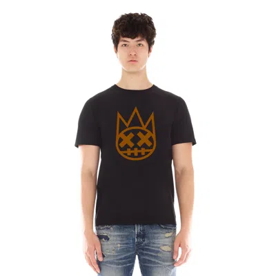 Cult Of Individuality Shimuchan Brown Logo Short Sleeve Crew Neck T Shirt In Black