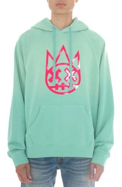 Cult Of Individuality Shimuchan Flocked Logo Graphic Hoodie In Vintage Mint