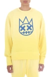 CULT OF INDIVIDUALITY SHIMUCHAN FLOCKED LOGO GRAPHIC SWEATSHIRT