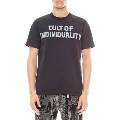 Cult Of Individuality Shimuchan Logo Cotton Graphic T-shirt In Vintage Charcoal
