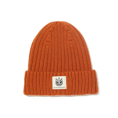 Cult Of Individuality Shimuchan Logo Knit Hat In Vintage Rust