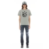 CULT OF INDIVIDUALITY SHIMUCHAN LOGO SHORT SLEEVE CREW NECK TEE IN VINTAGE GREY