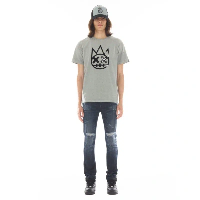 Cult Of Individuality Shimuchan Logo Short Sleeve Crew Neck Tee In Vintage Grey In Gray