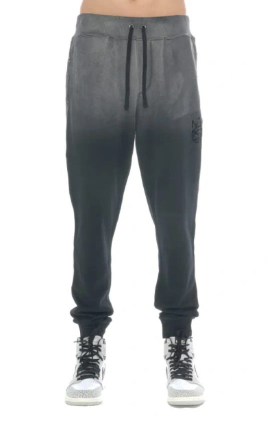 Cult Of Individuality Shimuchan Ombré Cotton Graphic Sweatpants In Vintage Black
