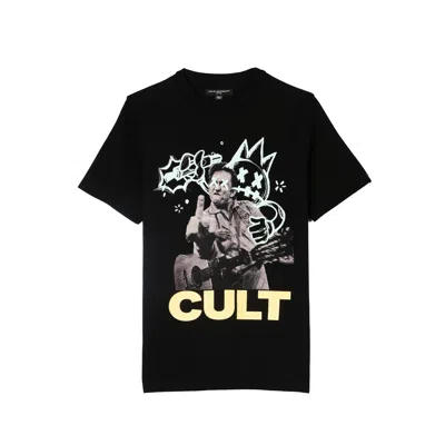 Cult Of Individuality Short Sleeve Crew Neck Tee "cash" In Black
