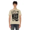 Cult Of Individuality Short Sleeve Crew Neck Tee "cult Tour" In Neutral