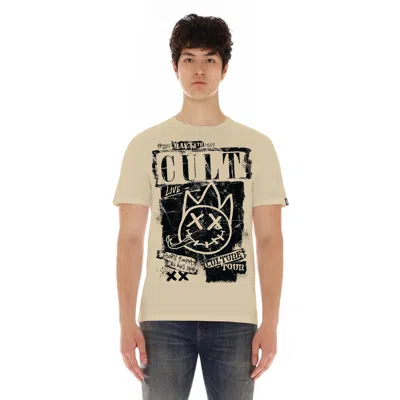 Cult Of Individuality Short Sleeve Crew Neck Tee "cult Tour" In Neutral