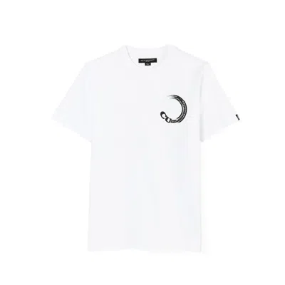 Cult Of Individuality Short Sleeve Crew Neck Tee "gradient Logo" In White