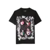 Cult Of Individuality Short Sleeve Crew Neck Tee "kiss Painted" In Black