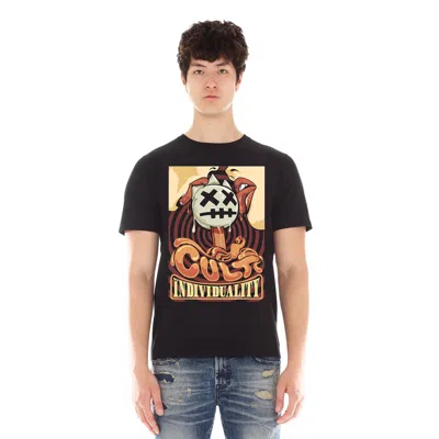 Cult Of Individuality Short Sleeve Crew Neck Tee "lollipop" In Black