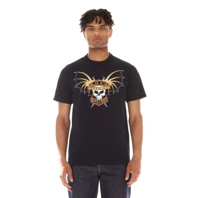 Cult Of Individuality Short Sleeve Crew Neck Tee "lucky Bat" In Black