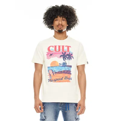 Cult Of Individuality Short Sleeve Crew Neck Tee "passport Boys" In Yellow