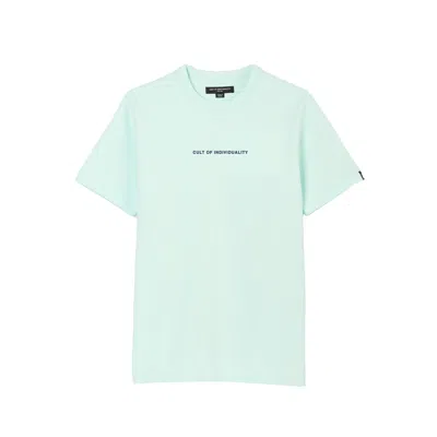 Cult Of Individuality Short Sleeve Crew Neck Tee "shimuchan" Logo In Blue