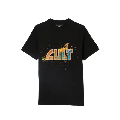 Cult Of Individuality Short Sleeve Crew Neck Tee "steel Forged Logo" In Black