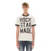 Cult Of Individuality Short Sleeve Ringer Crew Neck Tee 26/1's "fuck Me Im In A B In White