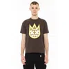 Cult Of Individuality S/s Crew Neck Logo Tee In Brown