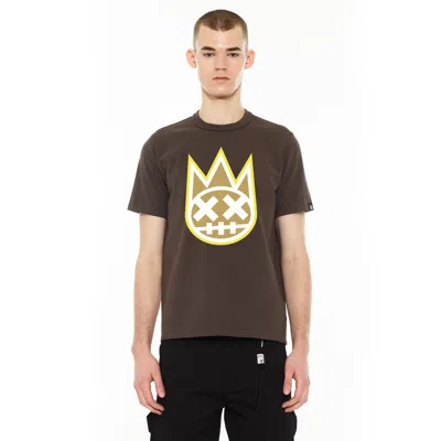 Cult Of Individuality S/s Crew Neck Logo Tee In Brown