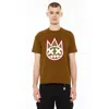 Cult Of Individuality S/s Crew Neck Logo Tee In Brown