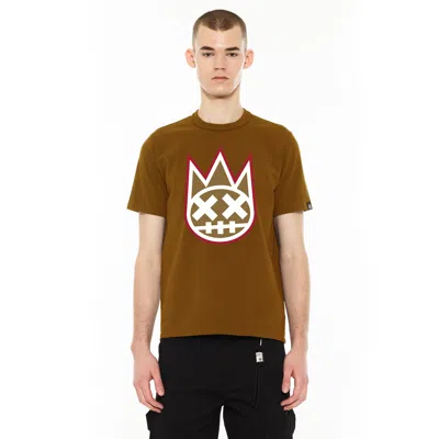 Cult Of Individuality S/s Crew Neck Logo Tee In Brown