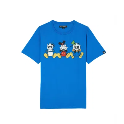 Cult Of Individuality Ss Crew Neck T - See, Speak, Hear No Evil In Blue