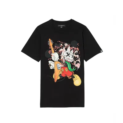 Cult Of Individuality Ss Crew Neck Tee - Rock N Roll In Black