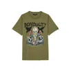 Cult Of Individuality Ss Crew Neck Tee - Turntables In Green