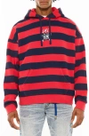 Cult Of Individuality Stripe Graphic Hoodie In Red