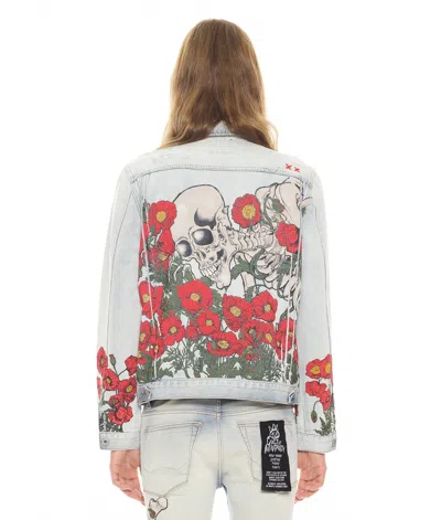 Cult Of Individuality Type Ii Denim Jacket In Poppy In Multi