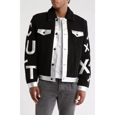 Cult Of Individuality Type Ii Faux Fur Jacket In Black