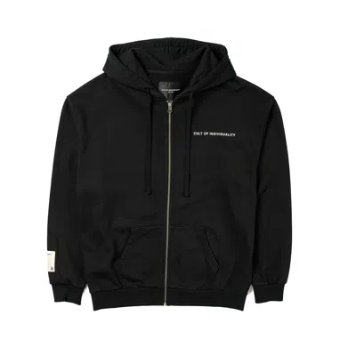 Cult Of Individuality Zip Hooded Sweatshirt In Black