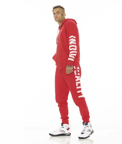 Cult Of Individuality Zip Hoody W/matching Sweat Pant (sold As Set) In Pink