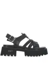 Cult Platform Buckle Sandals In Black