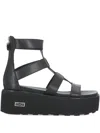 Cult Platform Caged Sandals In Black