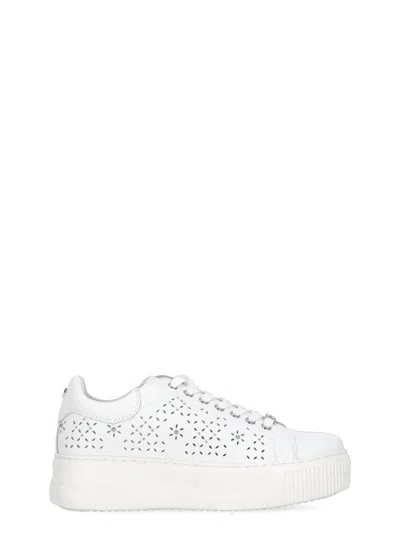 Cult Woman Sneakers White Size 8 Leather