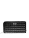Cult Studded Leather Wallet In Black