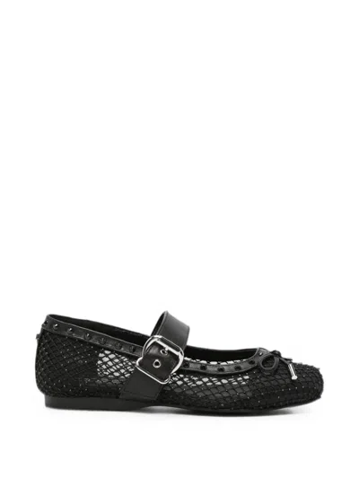 Cult Stud-embellishment Ballet Flats In Black