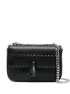 Cult Tassel-detail Chain-strap Satchel Bag In Black