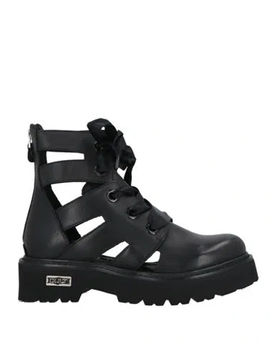 Cult Woman Ankle Boots Black Size 8 Leather