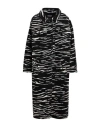 Cult Woman Coat Black Size L Polyester, Wool, Cotton