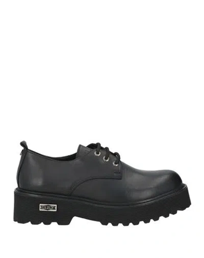Cult Woman Lace-up Shoes Black Size 8 Leather