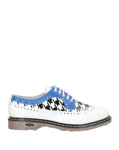Cult Woman Lace-up Shoes White Size 8 Synthetic Material In Multi