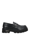 Cult Woman Loafers Black Size 10 Leather In Black